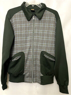 Ace England Jacket Vintage Large Full Zip Long Sleeve Cotton Blend